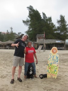 With Oscar, my surf instructor.